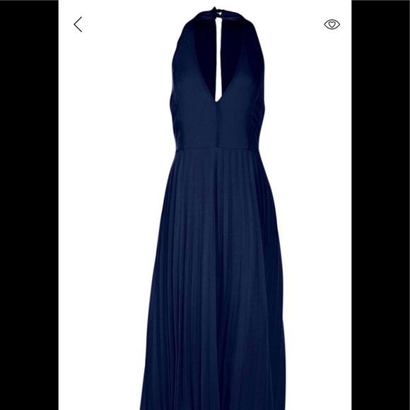 NEW Boohoo Chiffon Pleated Plunge Maxi Dress Sz 12 - Picture 2 of 4